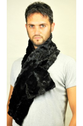 Black Mink Fur Scarf